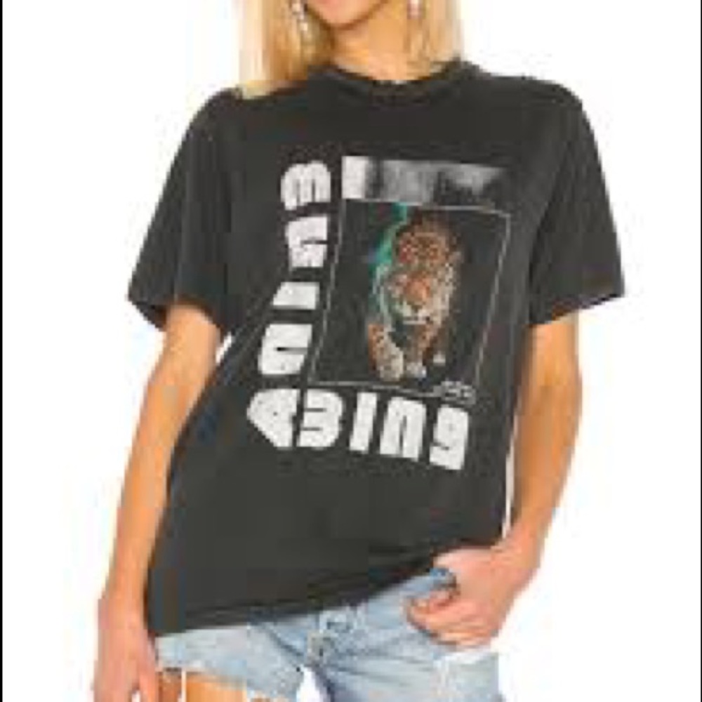 Anine Bing wild cat tee in black